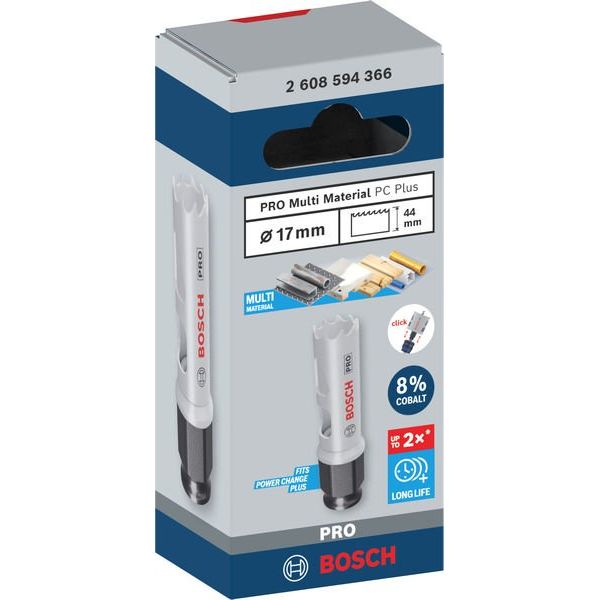 Bosch - Lochsäge PRO Multi Material PC Plus 2608594366 Lochsäge, 17 mm