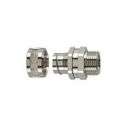 HellermannTyton - Metall-Schutzschlauch-Verschraubung Verschraubung SC10-SM-M12 si − 10 Stück