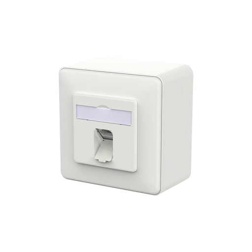 Metz Connect - Kommunikationsanschlussdose Kupfer RJ45 Anschlussdose IDC 130D370027-I verkehrsweiß − 10 Stück