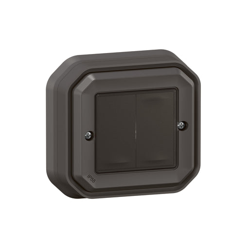 Legrand - Funksender Wandsender Licht 2-fach Legrand 069836L IP 55, Anthrazit