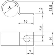 OBO Bettermann - Befestigungsschelle für Kabel/Rohre Befestigungsschelle 1015 15 G Gl.verz. − 100 Stück