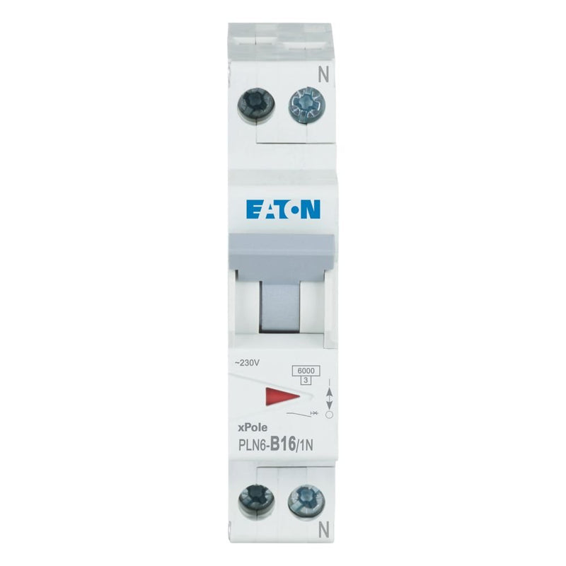 Eaton - Leitungsschutzschalter PLN6-B16/1N-DE 16A, 1p+N,Steckkl. B