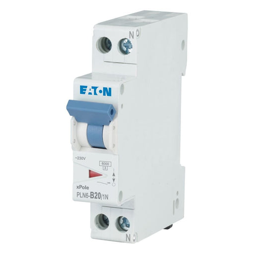 Eaton - Leitungsschutzschalter PLN6-B20/1N-DE 20A, 1p+N,Steckkl. B