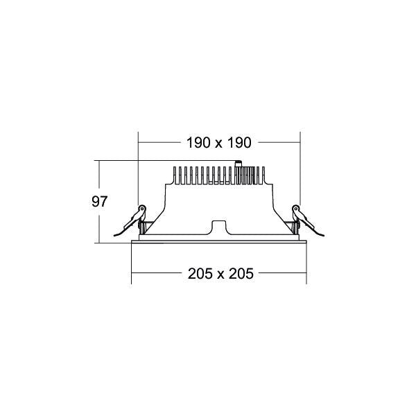Brumberg Leuchten - Downlight/Strahler/Flutlicht LED-Einbaudownlight 230V 41644184DA 4000K, quadratisch