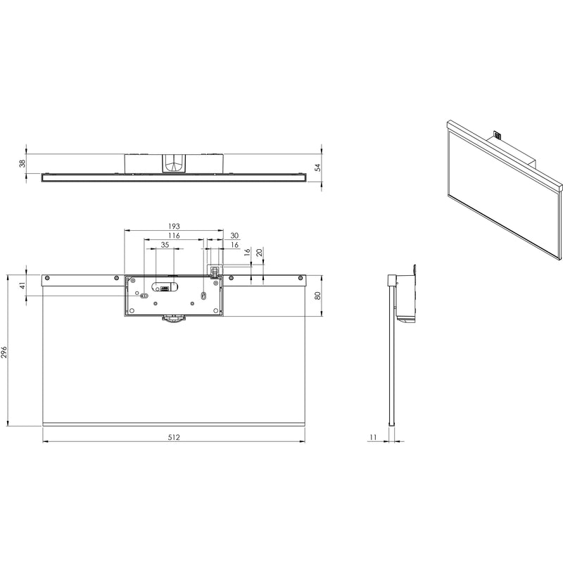 RP-Technik - Sicherheitsleuchte LED-Rettungszeichenleuchte AGW403WL-AZ EB3h, Wirel., anthr
