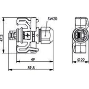 Telegärtner - Modularer Steckverbinder RJ45-Stecker 100023013 8-pol. 8(8) IP67