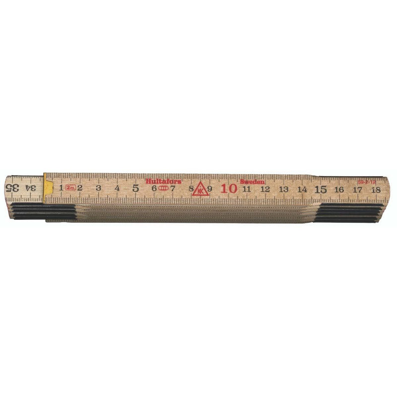 Hultafors - Gliedermaßstab Holzgliedermassstab 59-2-12 -mm- 2m − 10 Stück