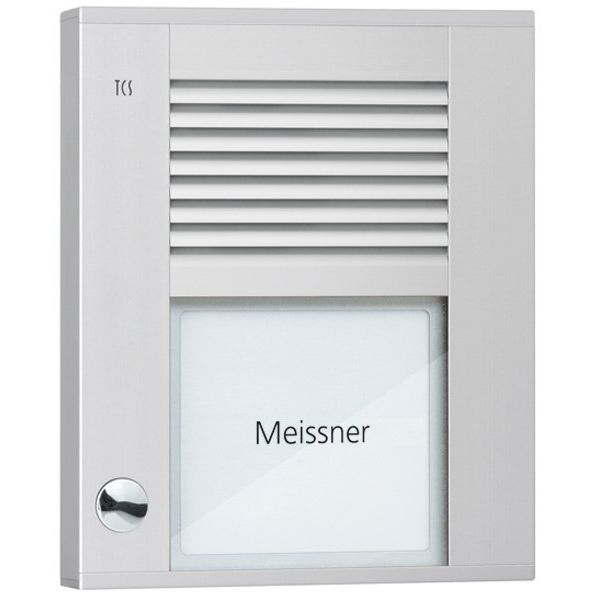 TCS Tür Control - Türstation für Türkommunikation Audioaußenstation1-reihig PDS01-EN/04 1 Taste AP silber − 1 Stück