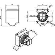 Telegärtner - LWL-Kupplung LWL-Flanschkupplung SM 100007290 2xSC, IP67