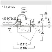 Zumtobel Group - Downlight/Strahler/Flutlicht LED-Einbaustrahler V2-R L3800 #60716761 927-65