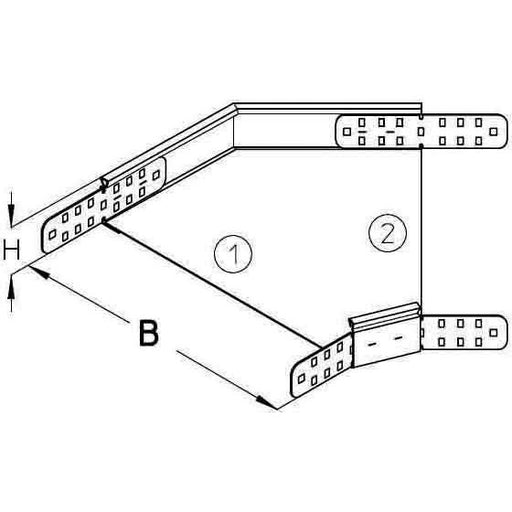 PohlCon (Puk) - Bogen für Kabelrinne Rinnenbogen RB 45 60-10F