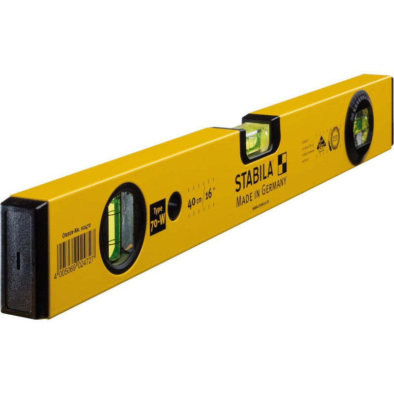 Stabila - Wasserwaage 70 W, 40cm mit Winkellibelle