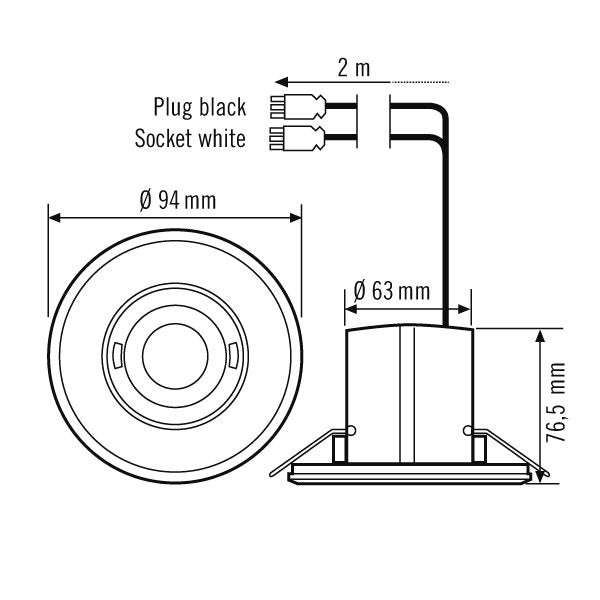 ESYLUX - Bewegungsmelder/Präsenzmelder komplett Decken-Bewegungsmelder MD-FLAT  #EP10424861