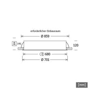 LTS Licht&Leuchten - Decken-/Wandleuchte LED-Einbauleuchte PLL27700302/DALI si 99W 3000K 5247lm