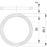 OBO Bettermann - Dichtring, flach Anschlussgew.dichtring 107 F M50 PE − 100 Stück