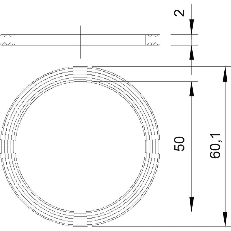 OBO Bettermann - Dichtring, flach Anschlussgew.dichtring 107 F M50 PE − 100 Stück