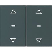 Berker - Abdeckung/Bedienelement für Installationsschalterprogramme Abdeckung Tastsensor-Modul 80961375 2-fach anthrazit