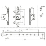 DEHN - Potentialausgleich-Schiene Potentialausgleichsschiene PAS EX 7AP M10 V2A
