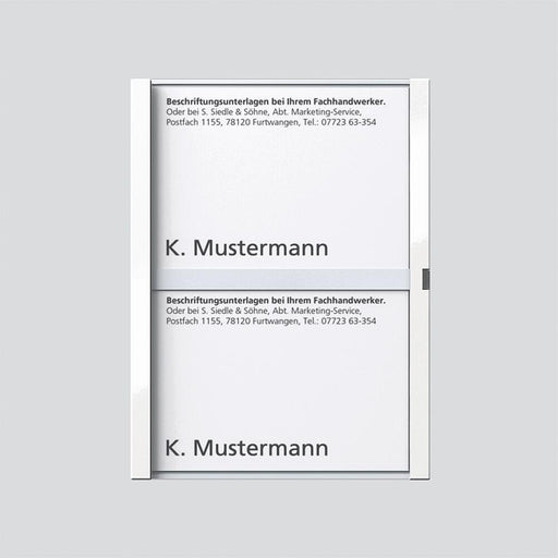 Siedle&Söhne - Zubehör/Ersatzteile für Türkommunikation Namensschild ws-hgl 200029952-00 f. TM612-2/BTM650-02