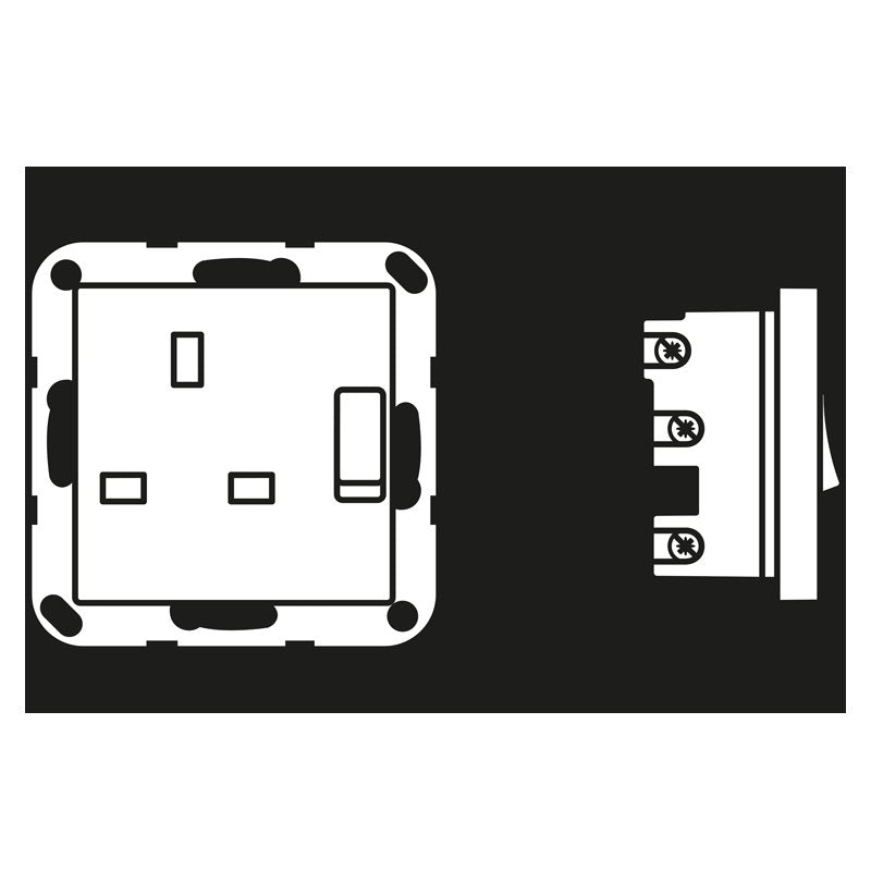 Jung - Steckdose Abschaltbare Steckdose ws A 3171 13A 250V 2-pol.u.E