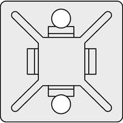 HellermannTyton - Befestigungssockel und -element für Kabelbinder Befestigungssockel MB5 PA66 WH 100 37.7mm − 100 Stück