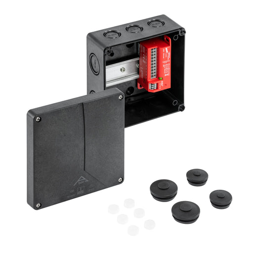 Spelsberg - Dose, Gehäuse für Montage auf der Wand/Decke Abzweigkasten Abox-i 100-ÜSS/sw IP65, max. 6qm