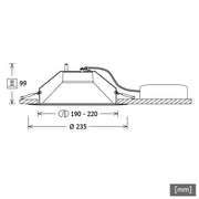 LTS Licht&Leuchten - Downlight/Strahler/Flutlicht LED-Downlight LFLEXM232.840/DALIws 840, DALI, ws