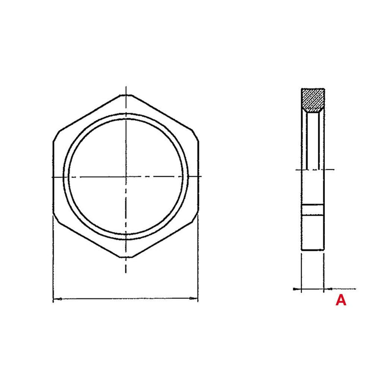 Plica - Gegenmutter für Kabelverschraubung Sechskantmutter 926004204 M20x1.5 Messing vern