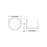 Brumberg Leuchten - Pendelleuchte LED-Pendel-Ringleuchte 84030173MT 3000K, Matter