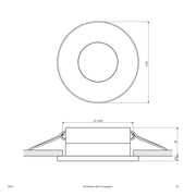 EVN Lichttechnik - Downlight/Strahler/Flutlicht NV-Einbauring rund GX5,3 650011 starr, IP65, chr