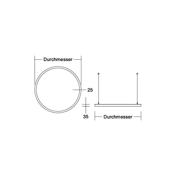 Brumberg Leuchten - Pendelleuchte LED-Pendel-Ringleuchte 84110184 4000K, DALI-2