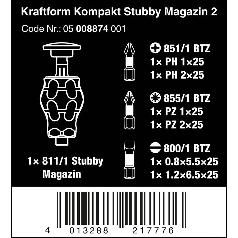 Wera - Bit-Set Bits-Handhalter 05008874001 mit 6 Bits