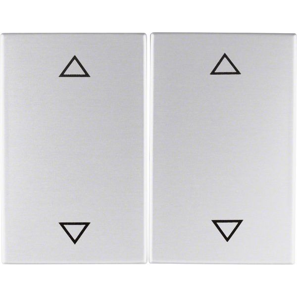 Berker - Abdeckung/Bedienelement für Installationsschalterprogramme Wippe Alu 14357203 Symbol Pfeile