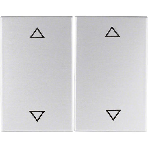 Berker - Abdeckung/Bedienelement für Installationsschalterprogramme Wippe Alu 14357203 Symbol Pfeile