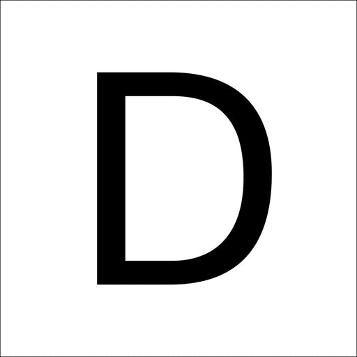 RZB - Beschriftung Buchstaben/Zahlen Buchstabe "D" 99223.013.D sw 120mm groß