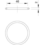 OBO Bettermann - Dichtring, flach O-Dichtring f.Anschl.gew. 171 M50 − 50 Stück