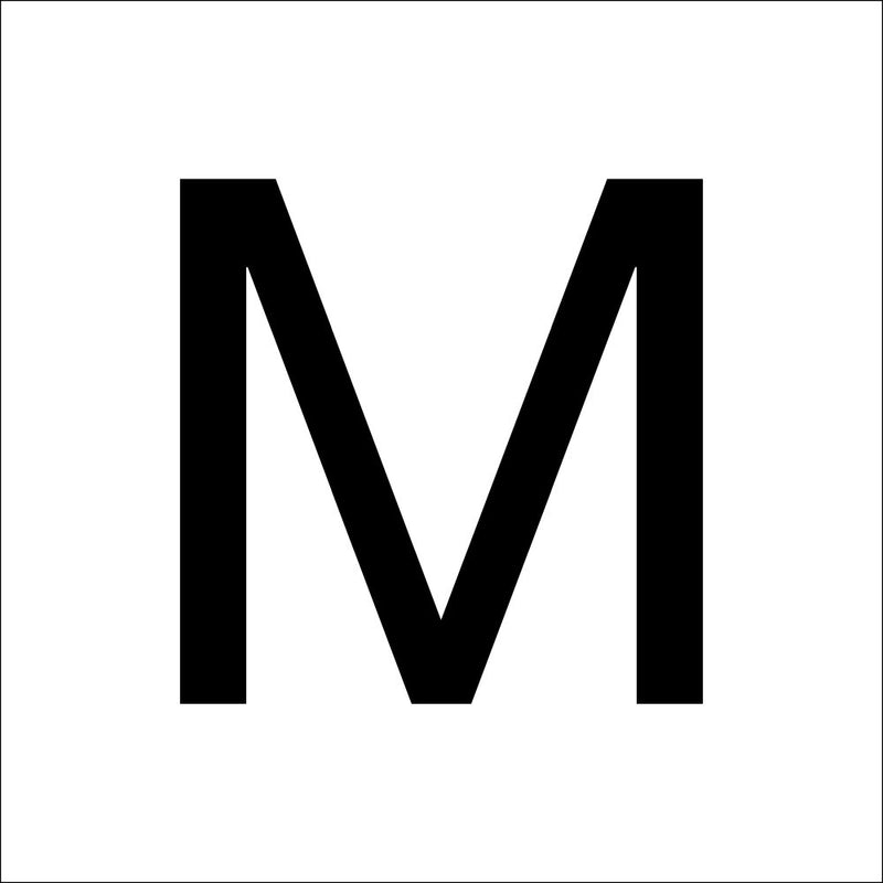 RZB - Beschriftung Buchstaben/Zahlen Buchstabe "M" 99222.013.M 100mm