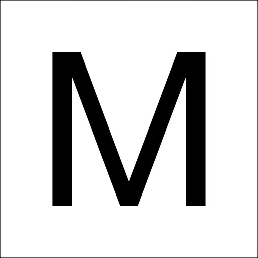 RZB - Beschriftung Buchstaben/Zahlen Buchstabe "M" 99222.013.M 100mm