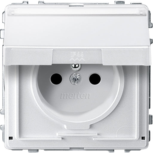 Merten - Steckdose pws MEG2612-7219 Schuko.stift Klappd