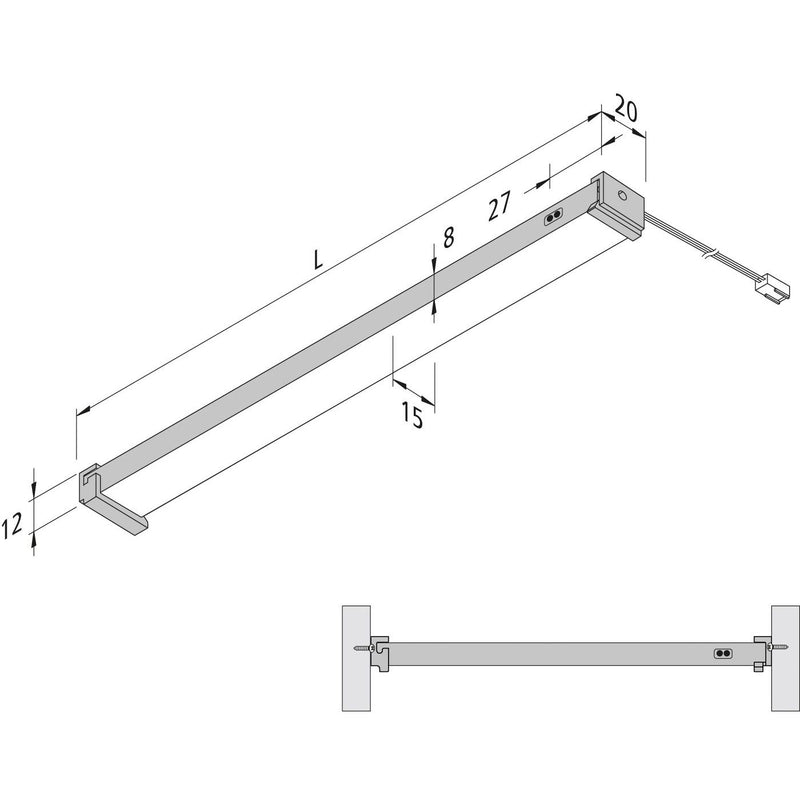 Hera - Decken-/Wandleuchte LED-Schrankinnenleuchte 61001214601 961mm