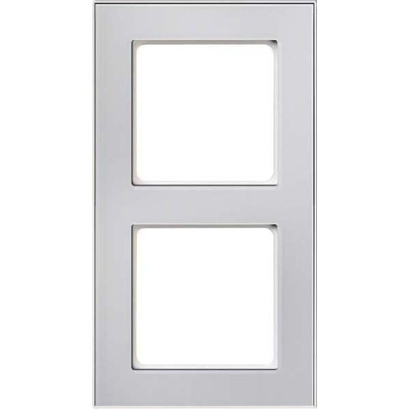 Peha - Abdeckrahmen Rahmen 2-fach D 20.672.241.022 Glaseffekt eis-rws