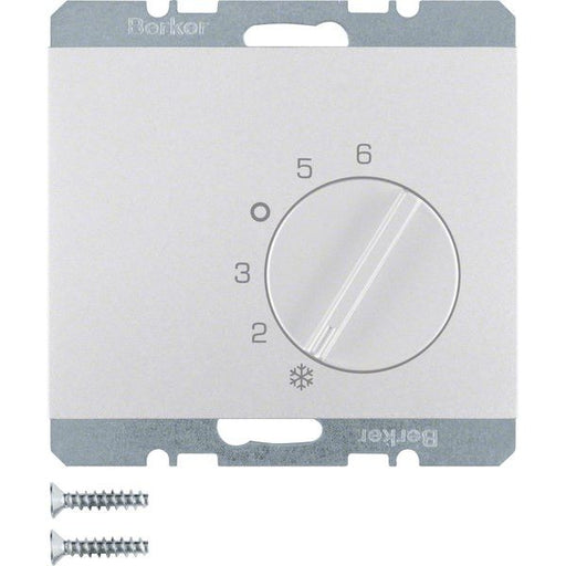 Berker - Raumthermostat Temperaturregler alu 20267103 Wechsler/Zentralstck