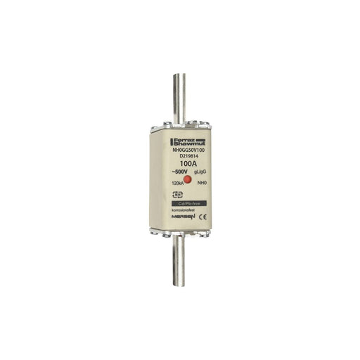 Mersen - Messersicherung NH-Sicherungseinsatz SF NH0GG50V100 Gr.0 gG 100A/500V KM