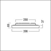 Zumtobel Group - Decken-/Wandleuchte LED-Wand-u.Deckenleuchte LANOS M #42948546 940, ws