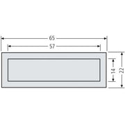 Renz Metallwaren - Klingeldrücker Kombitaster 97-9-85116 ws LIRA 65x22 weiss