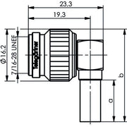 Telegärtner - Koax-Steckverbinder TNC-Kabelwinkelstecker cr 100023704 G30 (1.5/3.8)