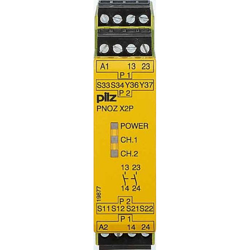 Pilz - Gerät zur Überwachung von sicherheitsgerichteten Stromkreisen Not-Aus-Schaltgerät PNOZ X2P #777307 48-240VACDC 2n/o