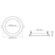 Nobile - Decken-/Wandleuchte LED-Panel Flat 1571301045 DTW, 350mA, ws