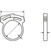 HellermannTyton - Befestigungsschelle für Kabel/Rohre Befestigungsschelle SNP1-POM-WH-C1 − 100 Stück