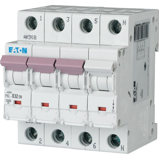 Eaton - Leitungsschutzschalter LS-Schalter m.Beschrift. PXL-D32/3N D 32A, 3p+N